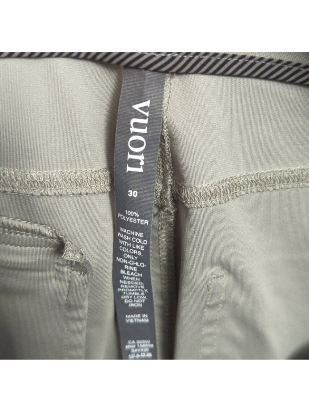 Vuori Meta Pants Men's 30 Gray 5 Pocket Chino Performance Stretch Casual - Picture 10 of 14